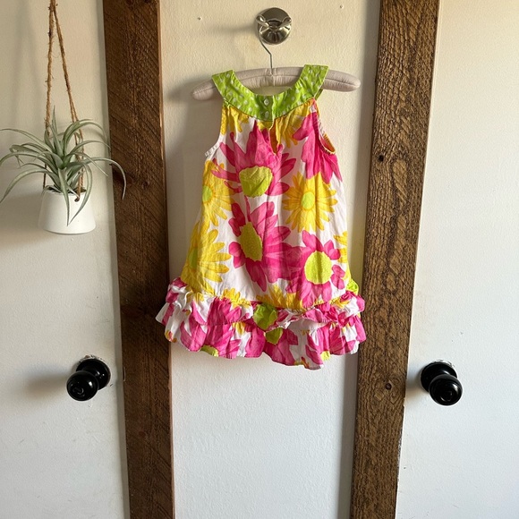 Boutique Jessica Ann Baby Toddler Girls Retro Floral Spring Summer Sundress - Picture 3 of 7